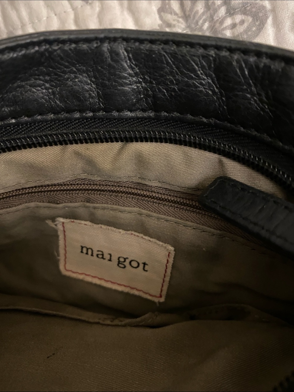 margot Black Leather Crossbody Bag
